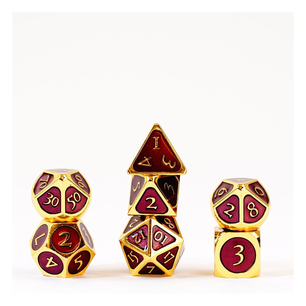 FanRoll Pack de Dados Gold with Purple Enamel (7) Frikytopia