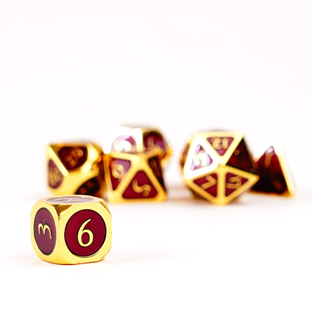 FanRoll Pack de Dados Gold with Purple Enamel (7)