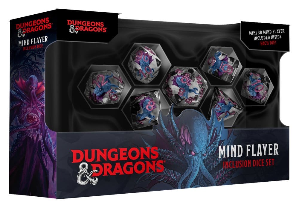 Dungeons & Dragons Monsters Resin Inclusion Pack de Dados Mind Flayer (7) Frikytopia