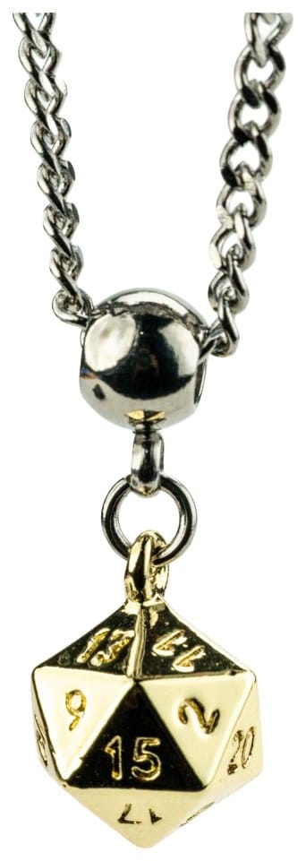 Lair Wear Caged Dice Collar D20 Gold Metal