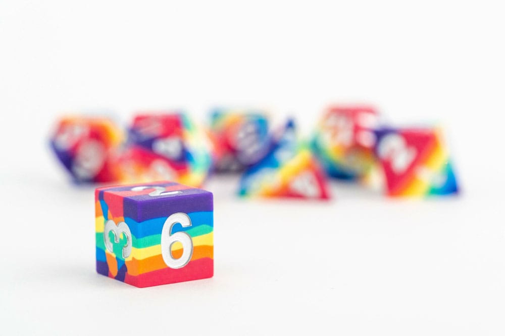 FanRoll Sharp Edge Silicone Pack de Dados Rainbow (7)