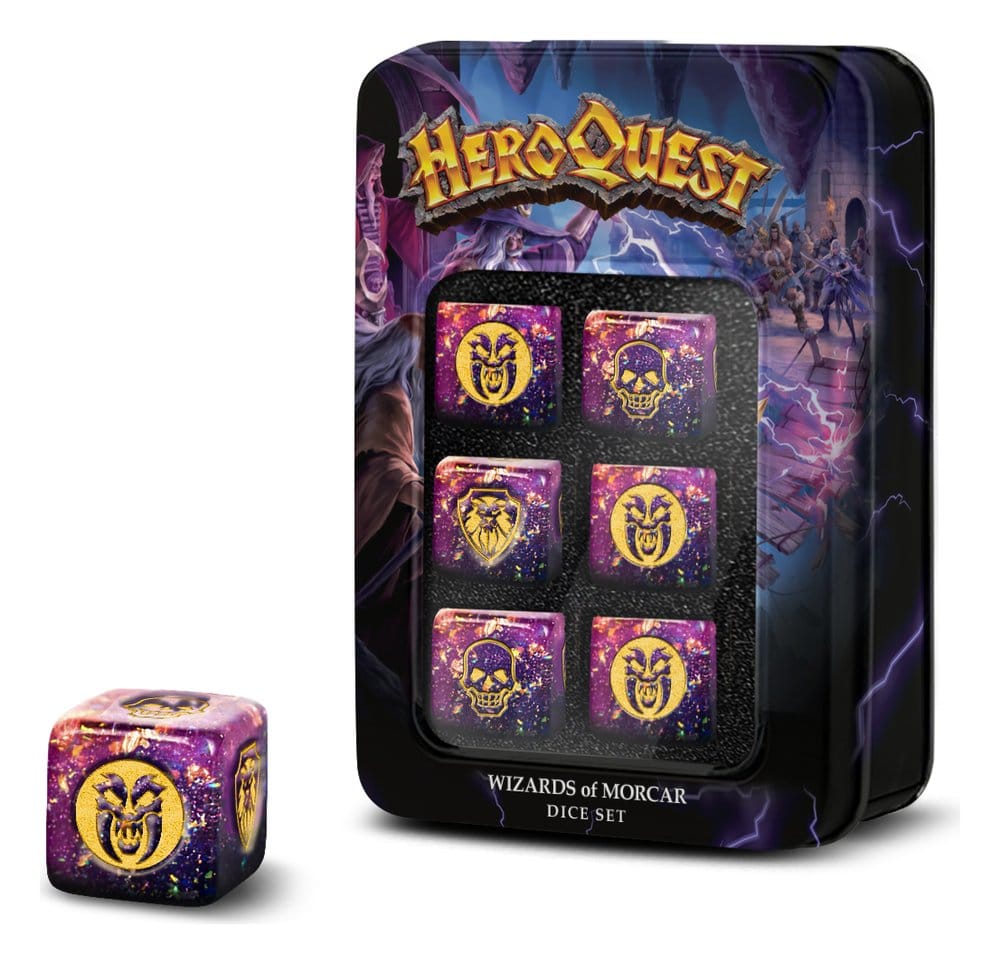 HeroQuest Resina D6 Pack de Dados Wizards of Morcar (6) Frikytopia