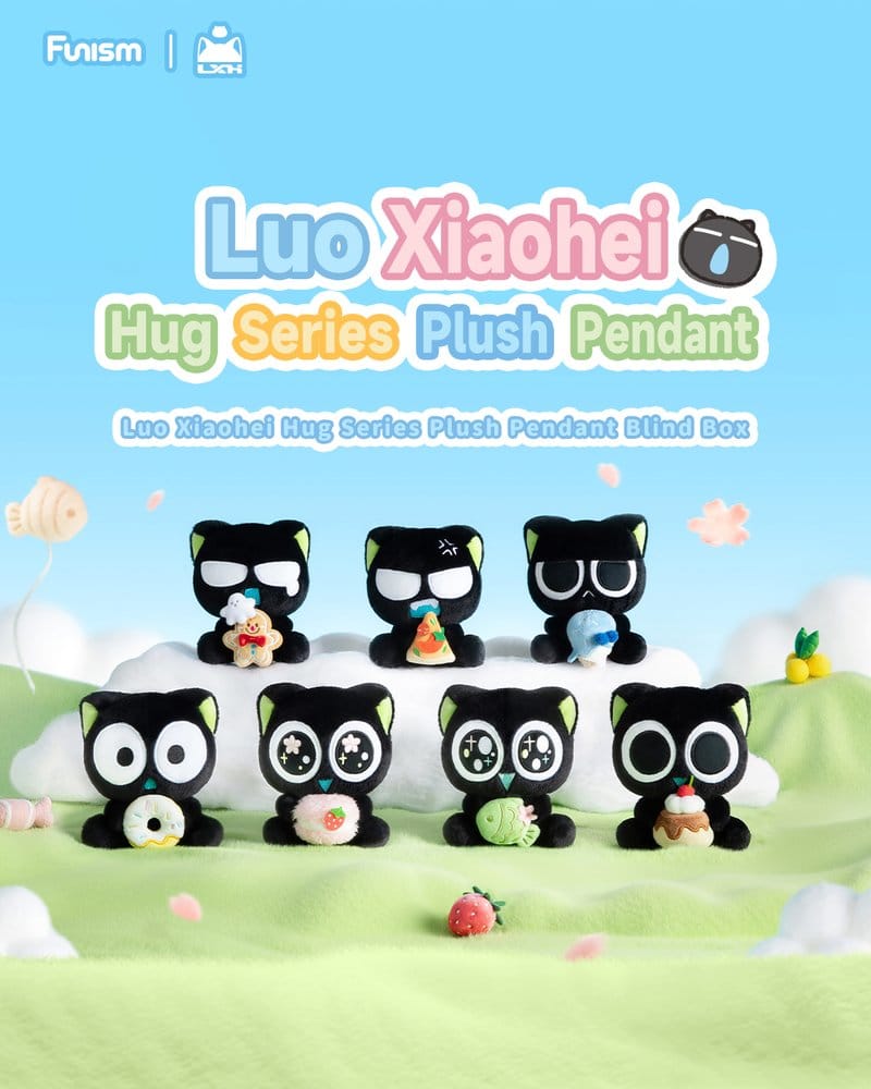 Luo Xiaohei Hug Series Llavero de Peluche Blind Box Expositor (6) Frikytopia