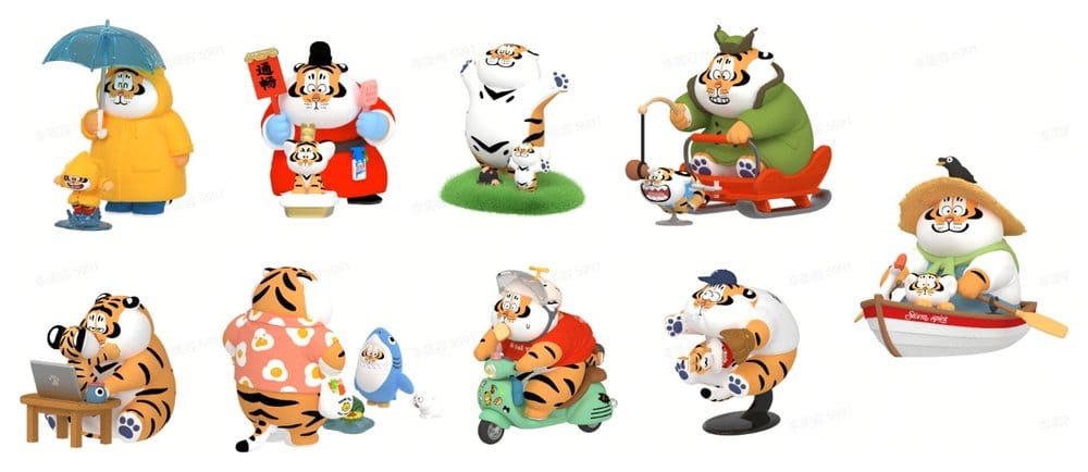 Alexander The Fat Tiger Minifiguras Tiger Cub Diaries Expositor Blind Box (8) Frikytopia