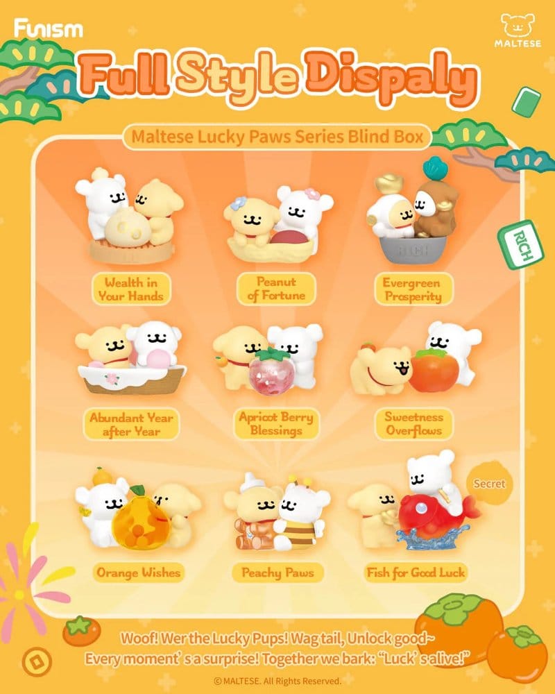 Maltese Blind Box Minifiguras Lucky Paws Expositor (8)