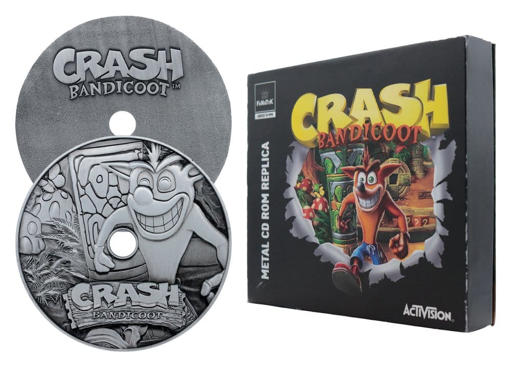 Crash Bandicoot Réplica Metal CD-ROM Collectible Limited Edition 11 cm