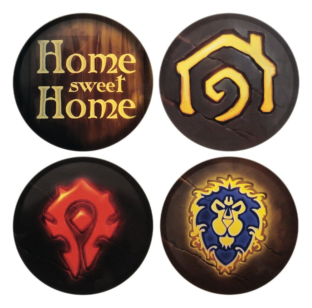 World of Warcraft Pack de 4 Posavasos de metal impreso Frikytopia