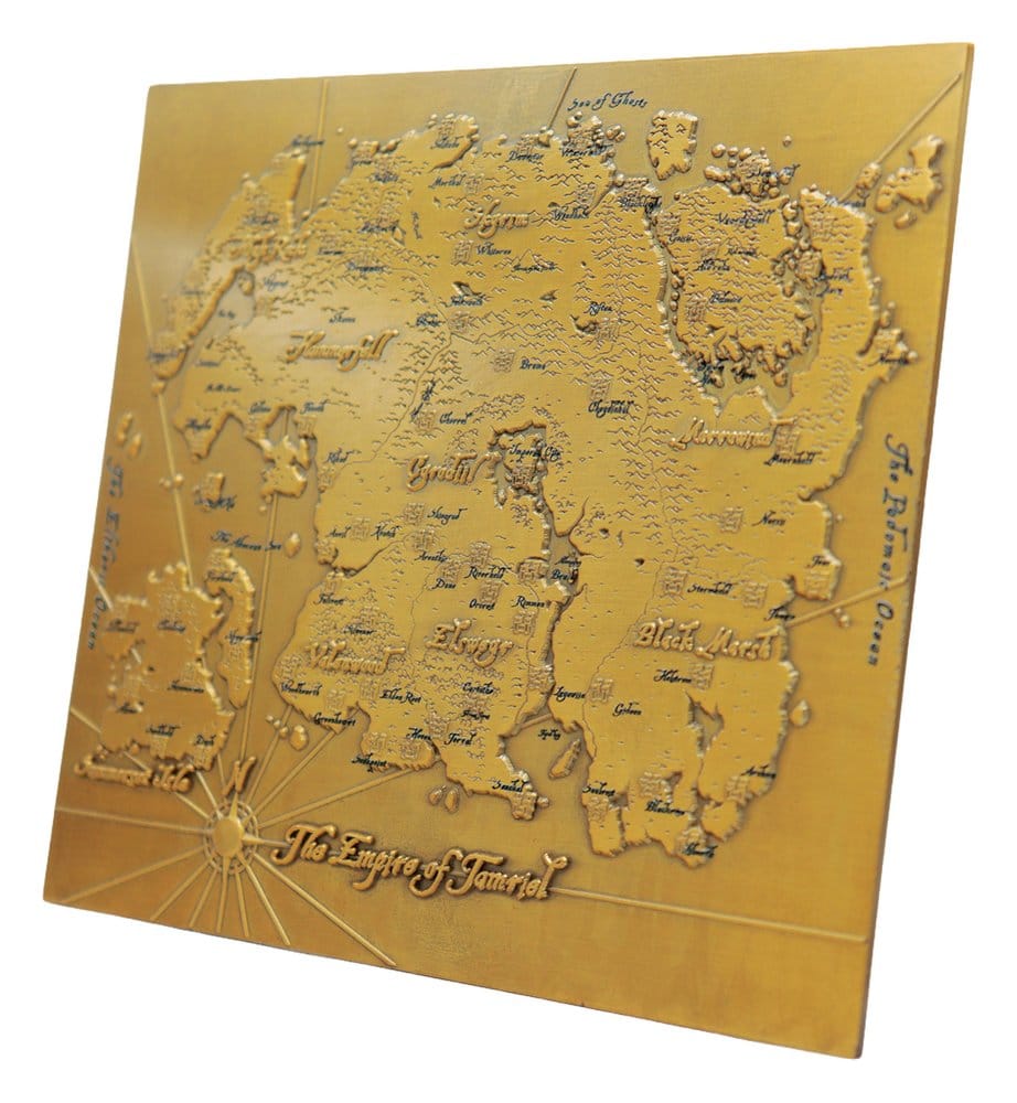 The Elder Scrolls Réplica Metal Map of Tamriel Limited Edition 15 x 13 cm