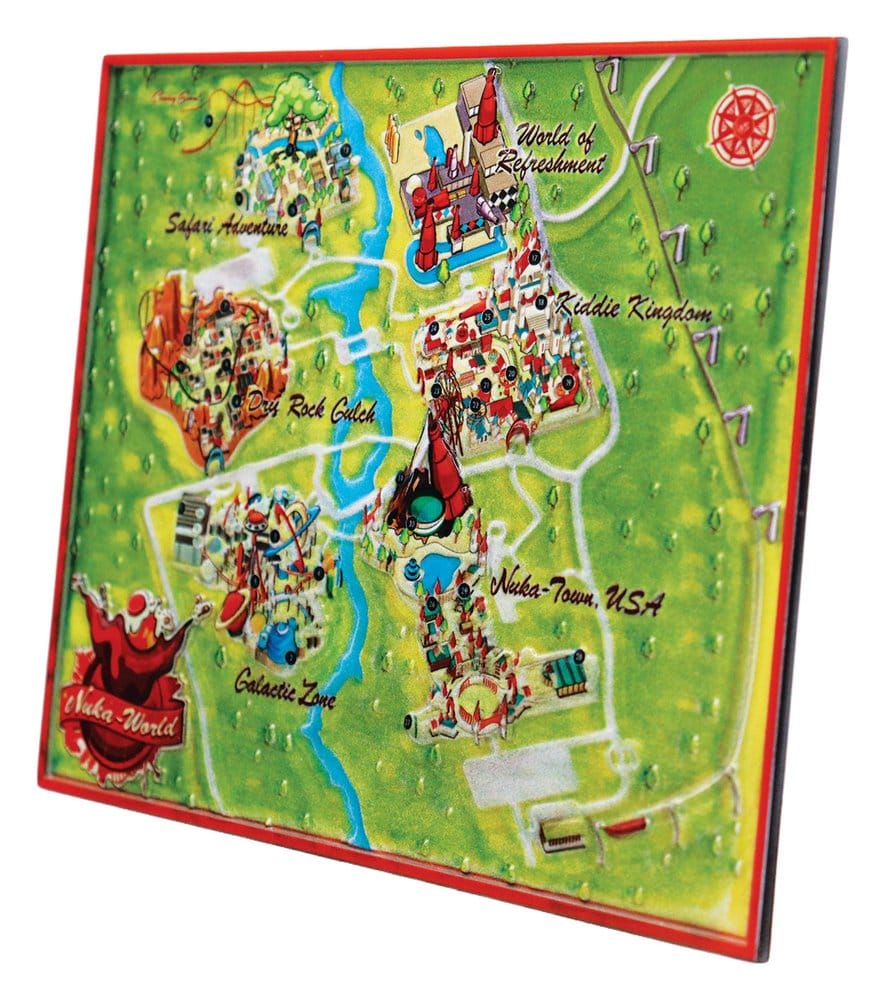 Fallout Réplica Metal Map Nuka-World Limited Edition 16 x 13 cm