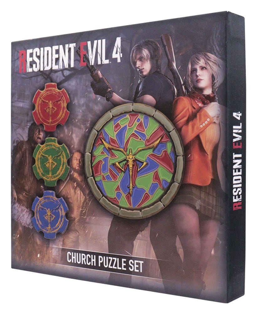 Resident Evil 4 Réplica Church Puzzle Medallion Set