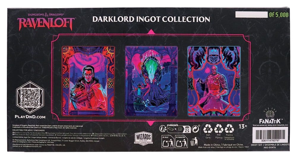 Dungeons & Dragons Lingote Set of Three Ravenloft Darklord Ingots Limited Edition