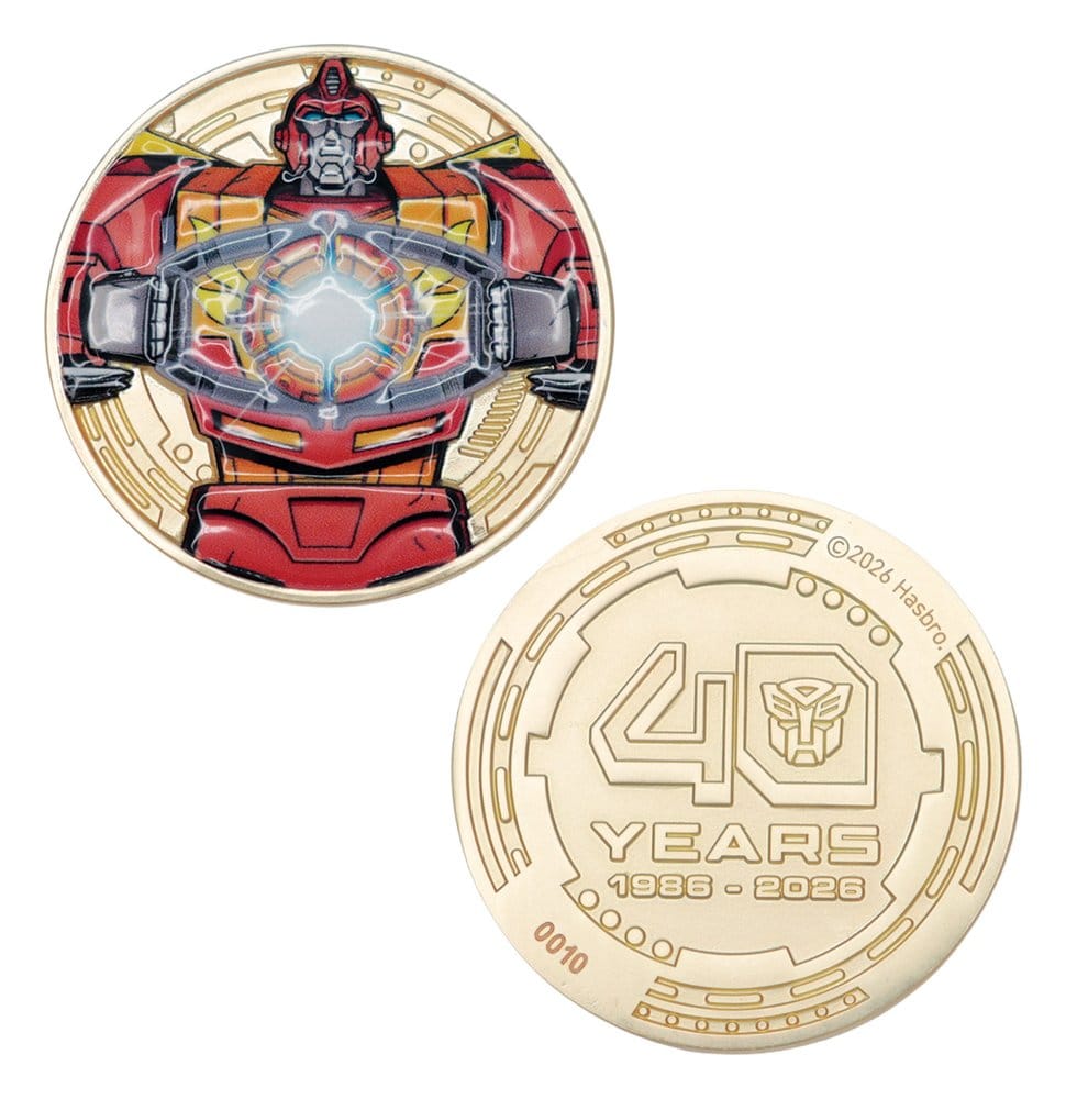 Transformers Moneda The Movie 40th Anniversary Limited Edition 24k Gold Plated
