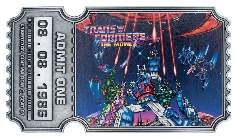 Transformers Réplica The Movie 40th Anniversary Movie Ticket Limited Edition 9 x 16 cm