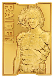 Metal Gear Solid 2 Lingote Raiden Banhado a Ouro de 24k Edição Limitada