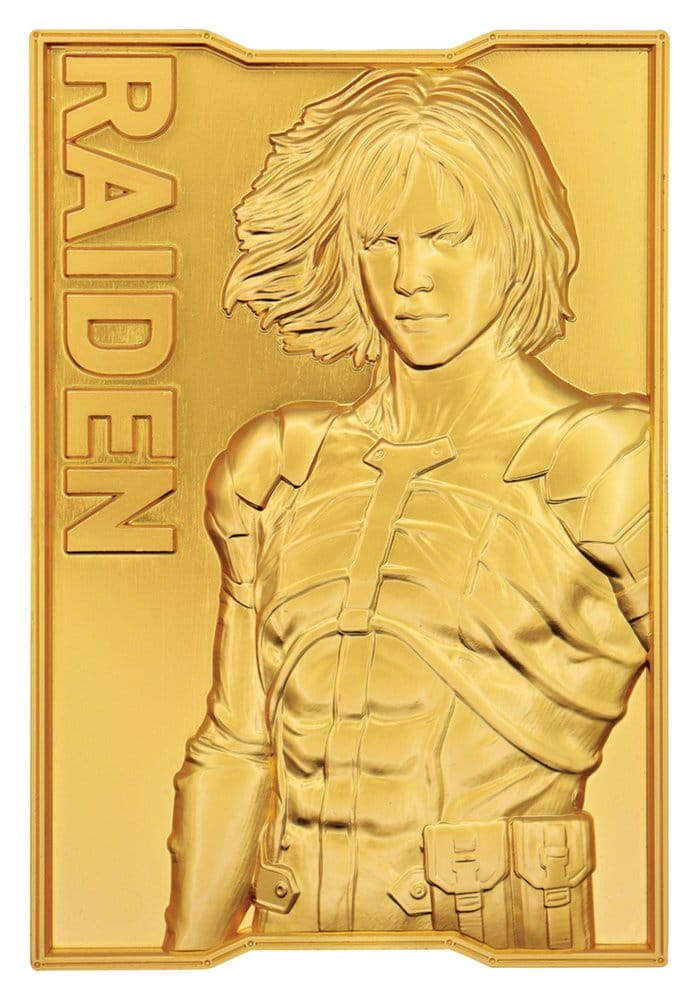 Metal Gear Solid 2 Lingote Raiden 24k Gold Plated Limited Edition