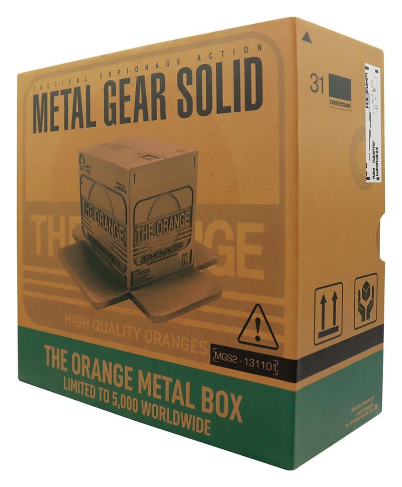 Metal Gear Solid 2 Réplica Cardboard Box Ouro Antigo