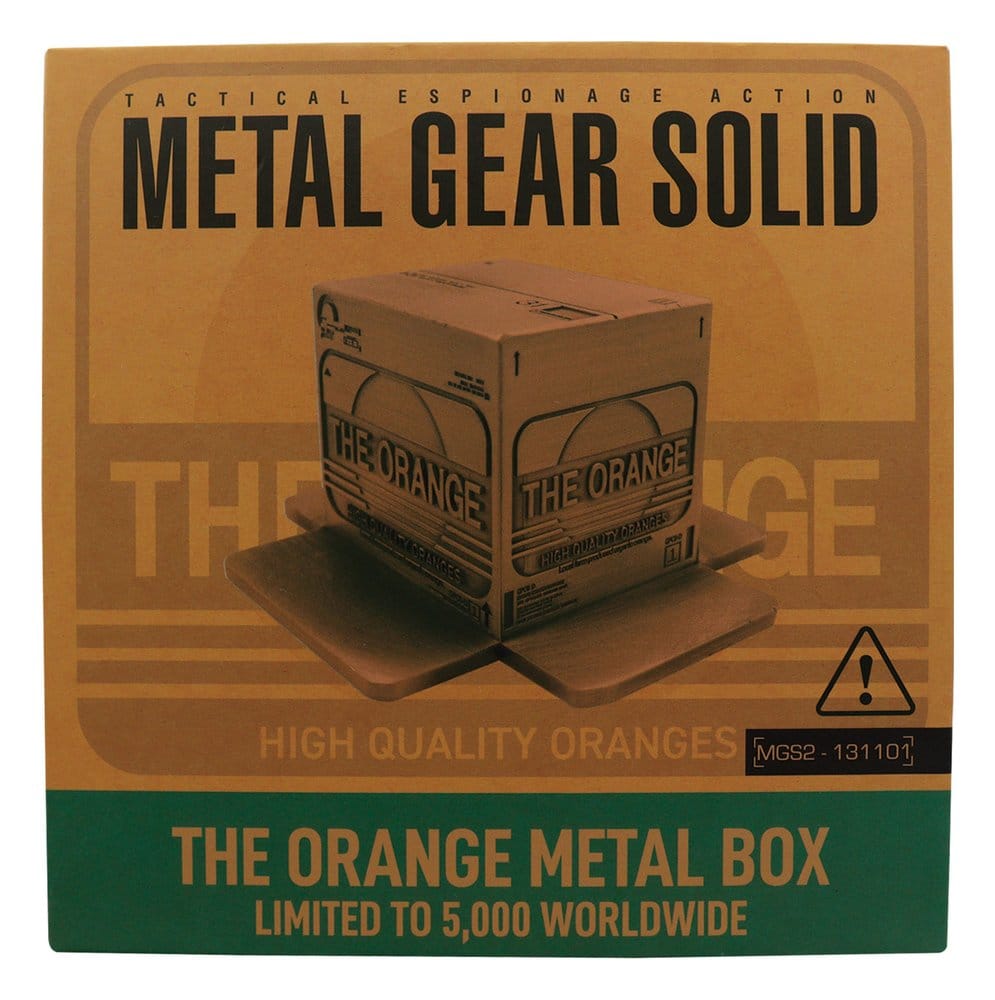 Metal Gear Solid 2 Réplica Cardboard Box Ouro Antigo