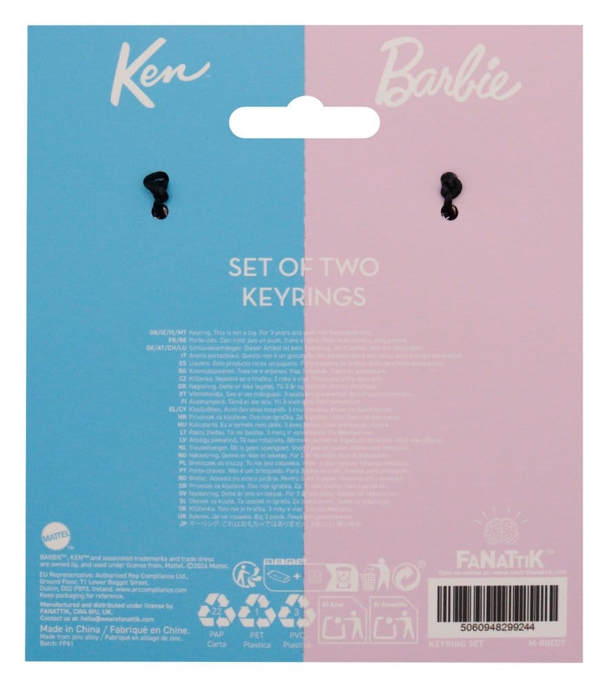 Barbie Juego de Llaveros Barbie & Ken Twin Box