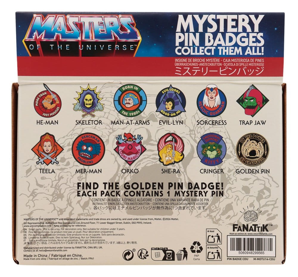 Masters of the Universe Mystery Chapas Caixas Surpresas Expositor (12)