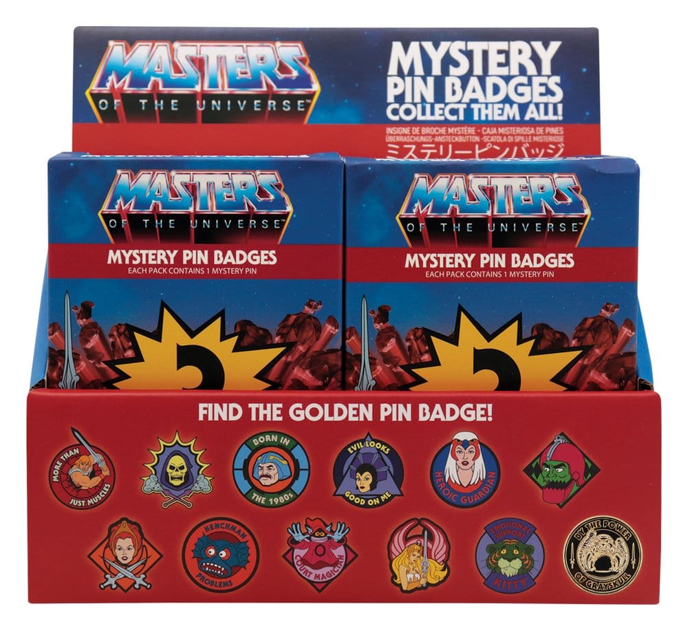 Masters of the Universe Mystery Chapas Caixas Surpresas Expositor (12)