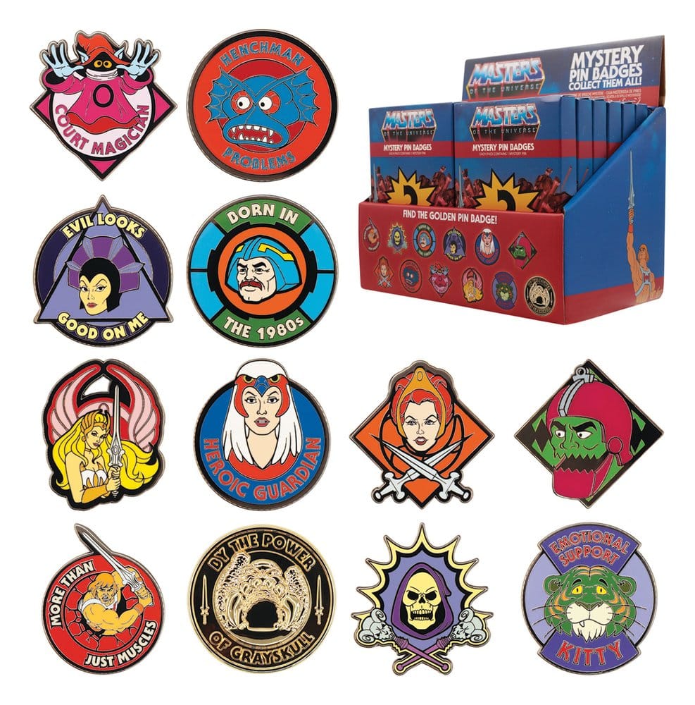 Masters of the Universe Mystery Chapas Caixas Surpresas Expositor (12)