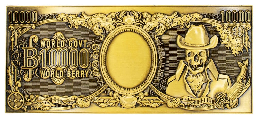 One Piece Réplica Billete de metal de 10.000 World Berry 6 x 15 cm Frikytopia