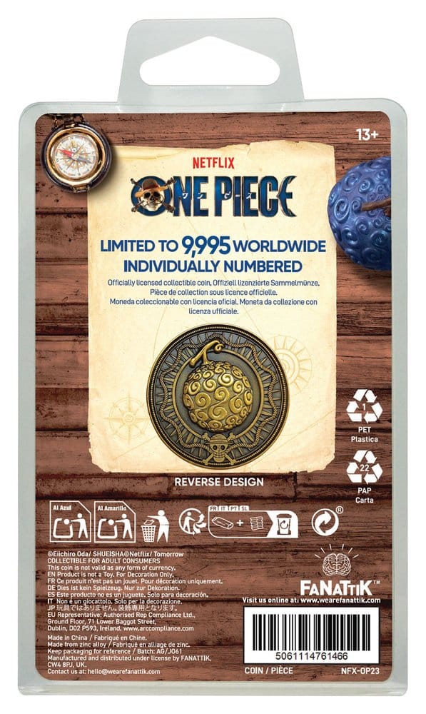 One Piece Moneda Gum Gum Coin Limited Edition 4 cm