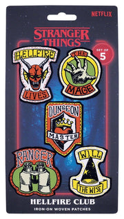 Stranger Things Conjunto de 5 Patches de Tecido