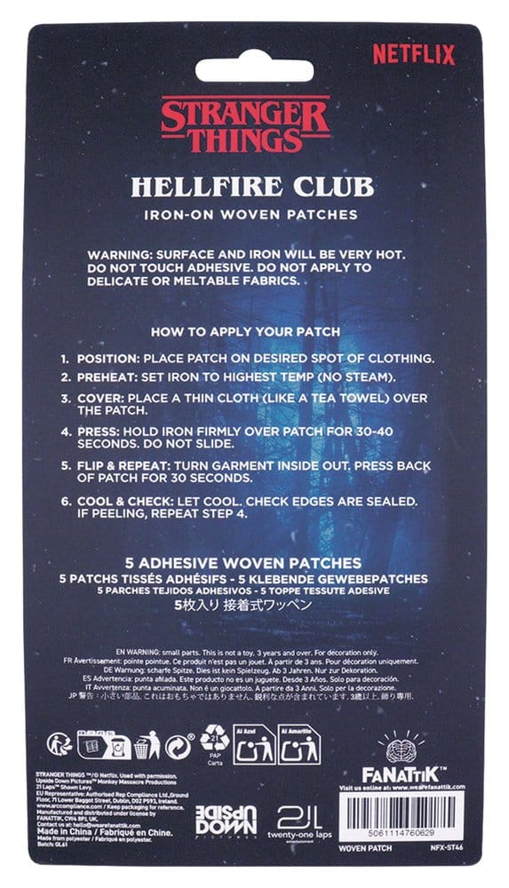 Stranger Things Conjunto de 5 Patches de Tecido