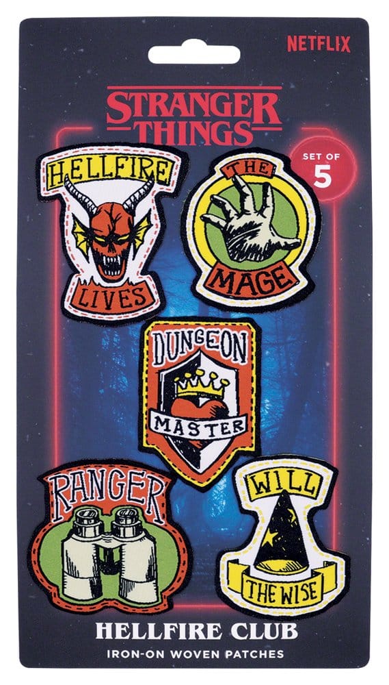 Stranger Things Conjunto de 5 Patches de Tecido