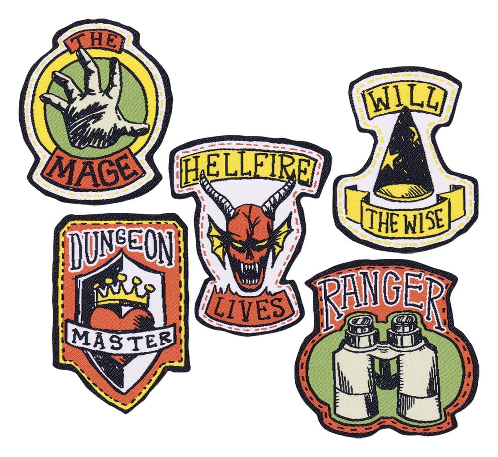 Stranger Things Conjunto de 5 Patches de Tecido