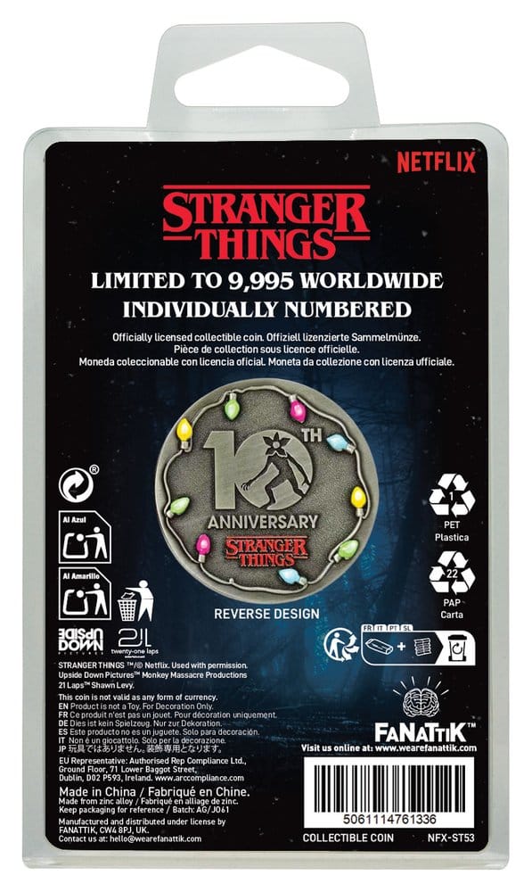 Stranger Things Moneda 10th Anniversary Eleven Limited Edition