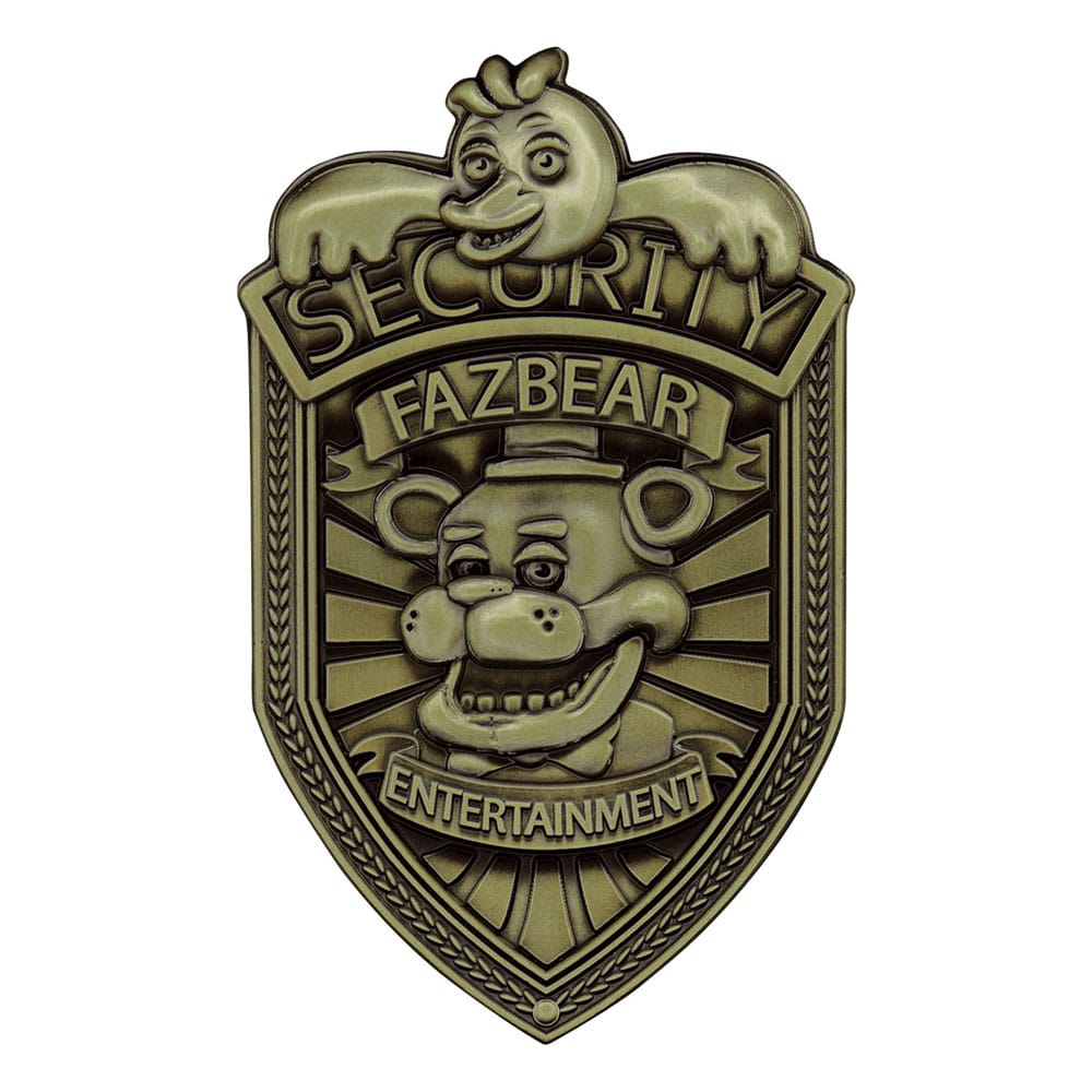 Five Nights at Freddy´s Réplica Security Badge Antique Brass Edition Frikytopia