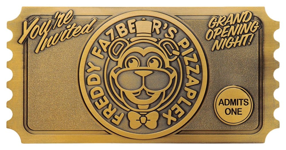 Five Nights at Freddy’s Réplica Pizzaplex Opening Night Ticket Limited Edition 16 x 8 cm Frikytopia