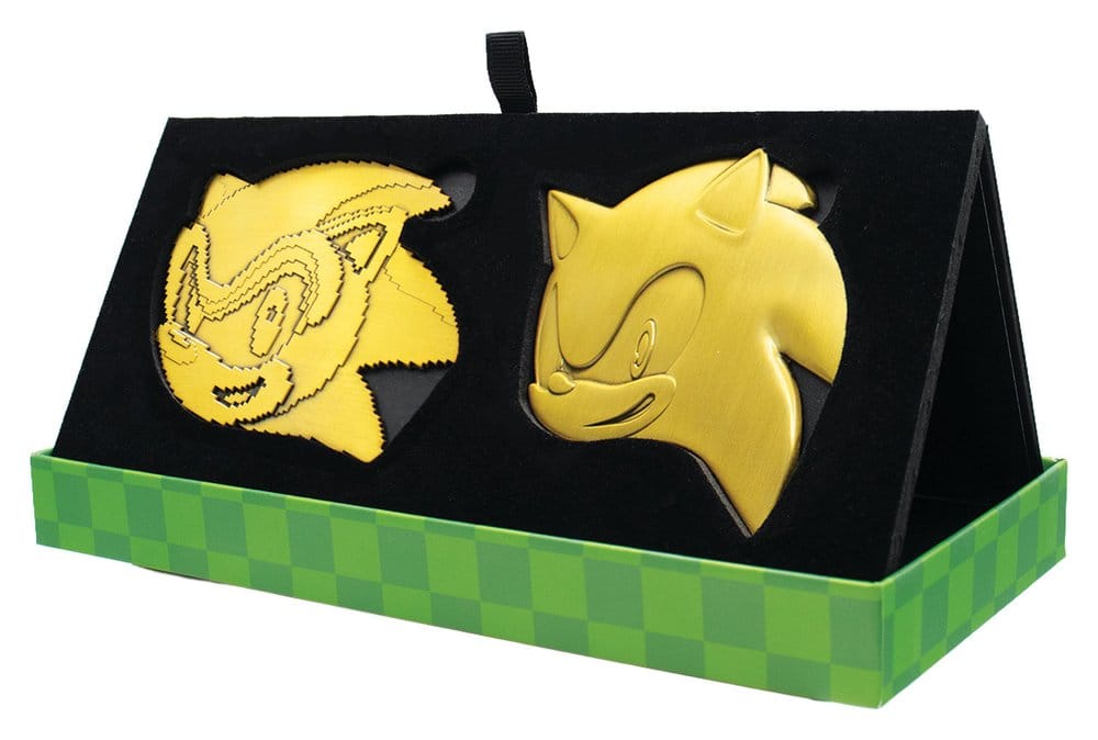 Sonic the Hedgehog Juego de Medallones 35th Anniversary Then & Now Limited Edition Frikytopia