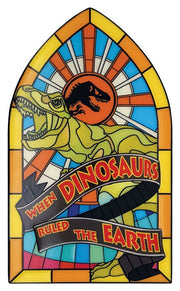 Jurassic Park Lingote Stained Glass Style Metal 11 cm