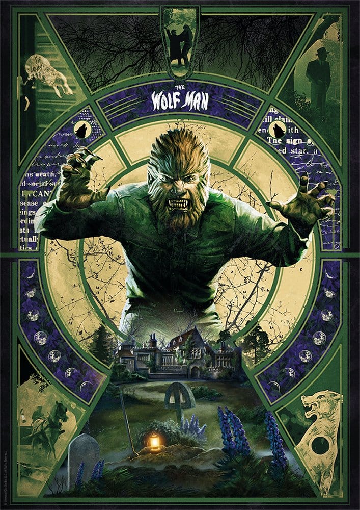 Universal Monsters Litografia The Wolfman Limited Edition 30 x 47 cm Frikytopia
