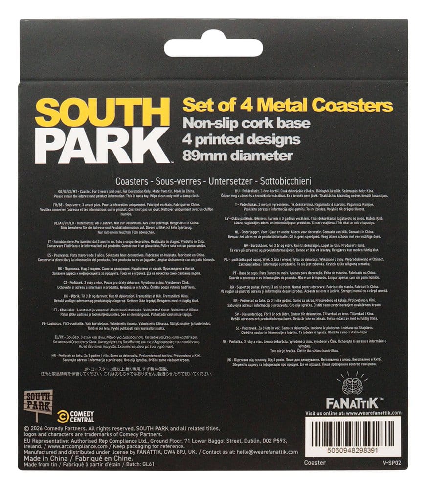 South Park Pack de 4 Posavasos