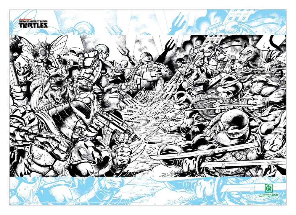 Tortugas Ninja Litografia Comic Limited Edition 42 x 30 cm Frikytopia