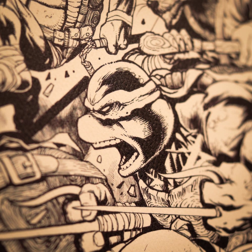 Tortugas Ninja Litografia Comic Limited Edition 42 x 30 cm