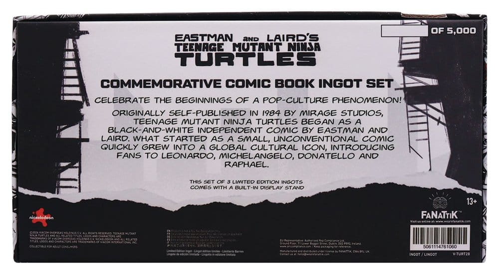 Tortugas Ninja Lingote Set of Three Comic Book Cover Ingots Limited Edition