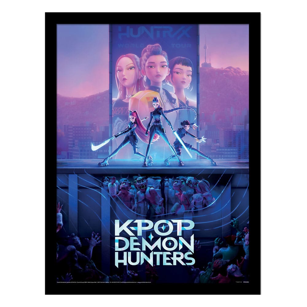 Las guerreras K-pop Póster Enmarcado Collector Print Movie Key Art Frikytopia