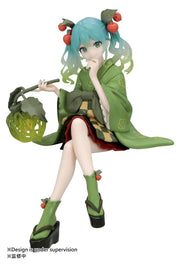 Hatsune Miku Figura PVC Noodle Stopper Flower Fairy Winter Cherry Green Color Ver. 15 cm