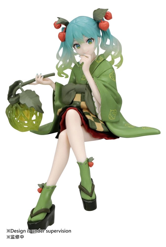 Hatsune Miku Figura PVC Noodle Stopper Flower Fairy Winter Cherry Green Color Ver. 15 cm