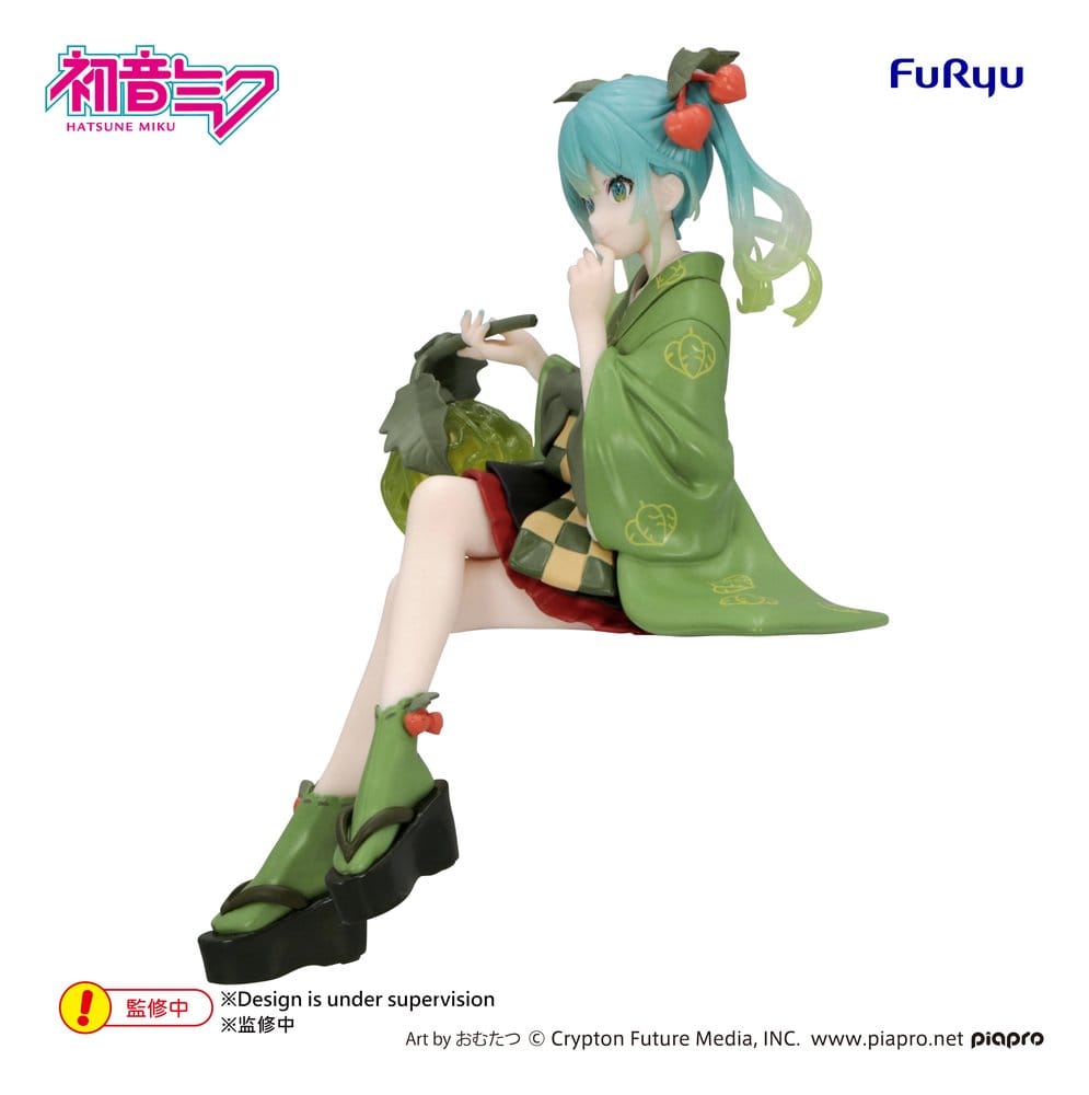 Hatsune Miku Figura PVC Noodle Stopper Flower Fairy Winter Cherry Green Color Ver. 15 cm
