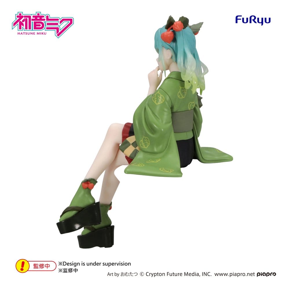 Hatsune Miku Figura PVC Noodle Stopper Flower Fairy Winter Cherry Green Color Ver. 15 cm