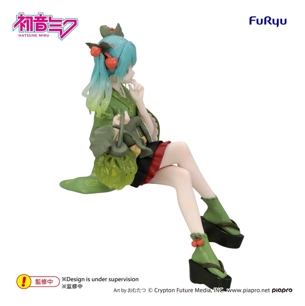 Hatsune Miku Figura PVC Noodle Stopper Flower Fairy Winter Cherry Green Color Ver. 15 cm