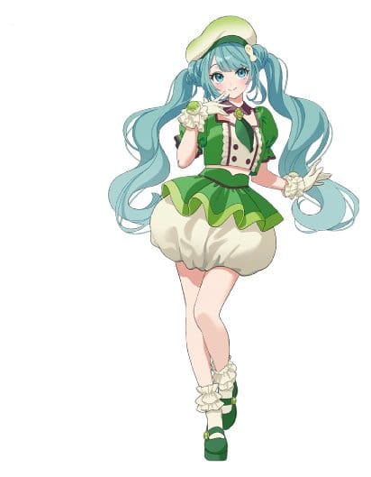 Hatsune Miku x Tirol Choco Collaboration Figura PVC Matcha Mochi Ver. 19 cm