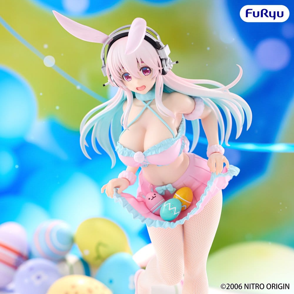 Super Sonico Figura PVC BiCute Bunnies Pastel Easter Ver. 29 cm