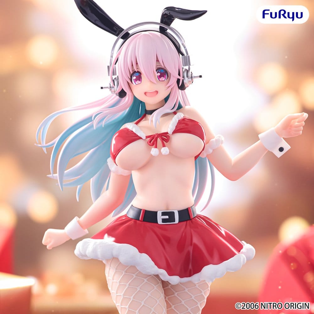 Super Sonico Figura PVC BiCute Bunnies Santa Ver. 30 cm